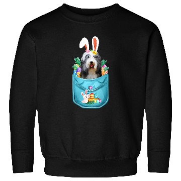 Discover Bunny Bearded Collie In Pocket Easter Day Eggs Bunny Dog Sweatshirts