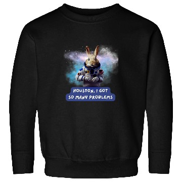 Discover Rabbits HOUSTON I GOT SO MANY PROBLEMS FUNNY RABBIT SPACE Sweatshirts