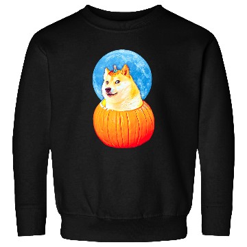 Discover Dog Shiba Inu Halloween Dogecoin Cryptocurrency To the Moon Shiba Inu Meme 371 Sweatshirts