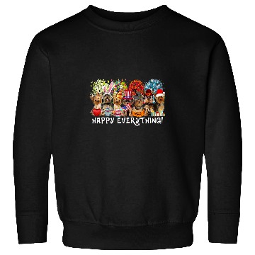 Discover Yorkshire Terrier Happy Everything Yorkshire Terrier Dog Seasons All Year Tree24 Yorkie Sweatshirts