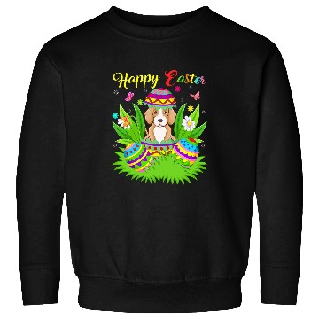 Discover Foxhound Dog Lover Floral Easter Egg Funny Foxhound Easter Sweatshirts