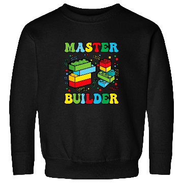 Discover Cool Master Builder Blocks Brick Builder Kids 1 Sweatshirts