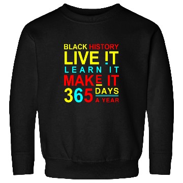 Discover Black History 365 days a year BLM Pro Black Power Sweatshirts