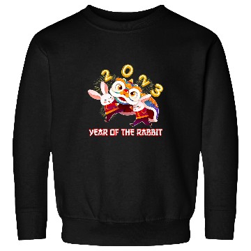Discover Rabbits Happy Lunar New Year 2Cute Chinese Rabbit Decorations 2 Sweatshirts