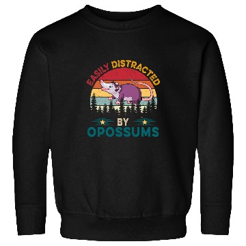 Discover vintages Retro Easily Distracted By Opossums Cute Opossum Sweatshirts