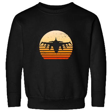 Discover Retro vintages Pilot Fighter Jet 1 Sweatshirts
