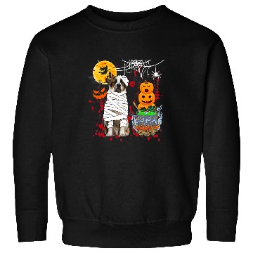 Discover Mummy St Bernard Dog Halloween Dog Scary Pumpkins Lover Sweatshirts