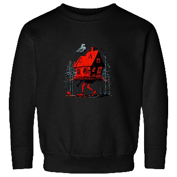 Discover Walking House on Chicken Legs Slavic folklore Baba Yaga Art 32 Sweatshirts