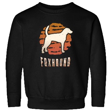 Discover Foxhound vintages Retro Classic Dog Sunset Sweatshirts