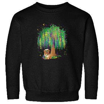 Discover Dog Havanese Mardi Gras Havanese Bead Tree Bourbon Street Sweatshirts
