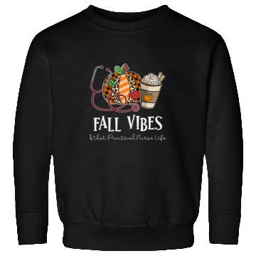 Discover Leopard Pumpkin Fall Vibes And That Practical nurses Life Sweatshirts
