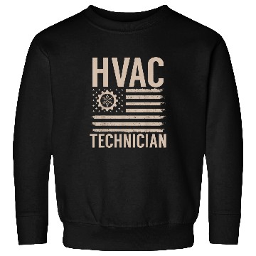 Discover HVAC Tech Technician Heating Cooling Repairman American Flag Sweatshirts