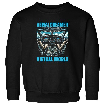 Discover Flight Simulator Aviation Console Pilot Flight Simulation 3 Sweatshirts