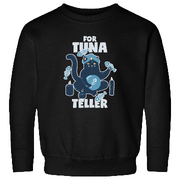 Discover Fortune Teller Cat with Tuna Fortunateller Pun Sweatshirts