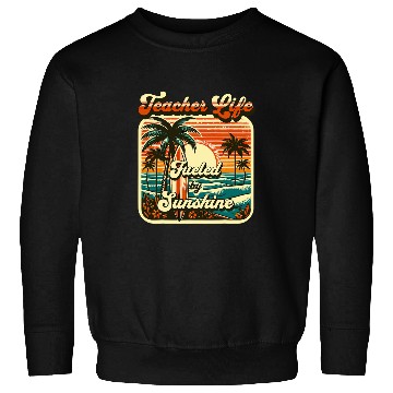 Discover EndofYear Teacher Appreciation Gift Retro Summer Sun Beach Sweatshirts