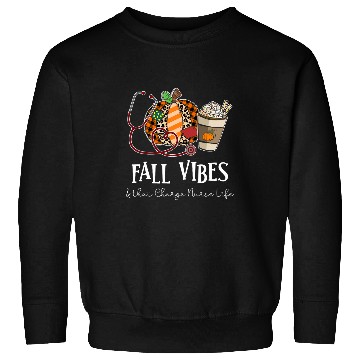 Discover nurses Leopard Pumpkin Fall Vibes And That Charge nurses Life Sweatshirts