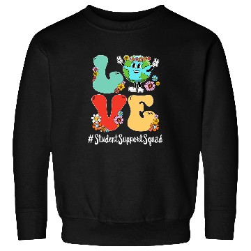 Discover Retro Love World Earth Day Student Support Squad Sweatshirts