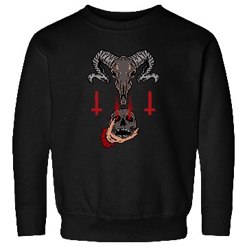 Discover Goats Lover Gothic Goats Skull Satanic Goth Baphomet Sweatshirts