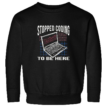 Discover Stopped Coding To Be Here Computer Scientist Computer Nerd Coder Sweatshirts