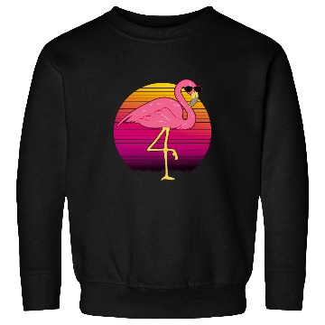 Discover Pink Flamingo vintages Retro 80s 90s Funny Flamingos Sunglasses Flamingos Sweatshirts