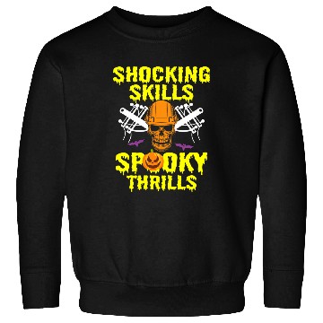 Discover Halloween Electrician Powerline Electrical Tools Electricity 8 Sweatshirts