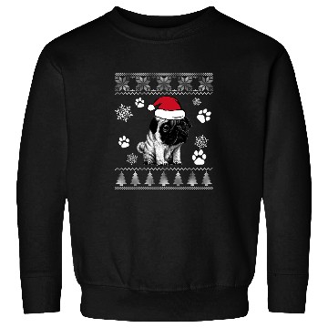 Discover Pug Lover Christmas Santa Claus Dad Mom Boy Girl xmass 288 Pugs Dog Sweatshirts