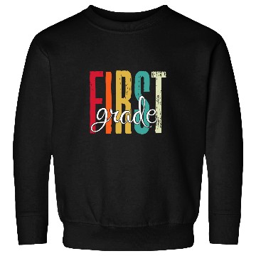 Discover First Grade Boys Teacher Team Retro vintages 1st Grade Squad Sweatshirts