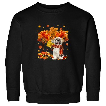 Discover Its Fall Yall Cute Shih Tzu Autumn Tree Fall Leaves 41 Sweatshirts