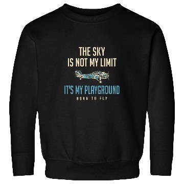 Discover The Sky Is Not My Limit Its My Playground Pilot Sweatshirts
