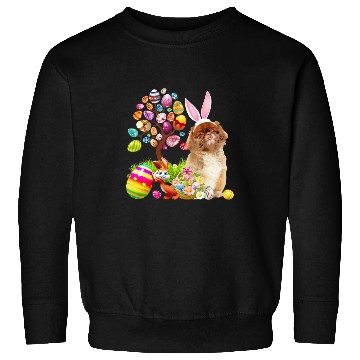Discover Pekingese Easter Egg Tree Dogs Bunny Easters Day Sweatshirts