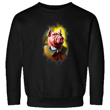 Discover Funny elegant Pig Animal Face Funny Idea Sweatshirts
