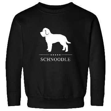 Discover Schnoodle Dog White Silhouette Sweatshirts