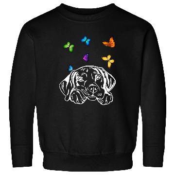 Discover Dog Vizsla with butterflies weimaraner dog butterfly Sweatshirts