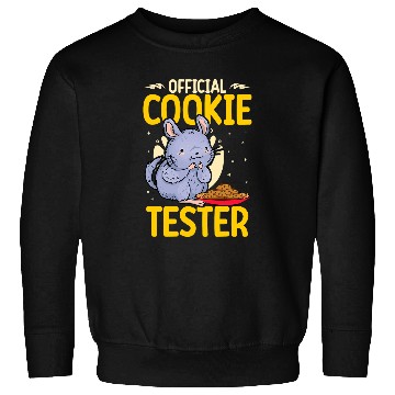 Discover Funny Official Cookie Tester Baker Chinchilla Lover Sweatshirts