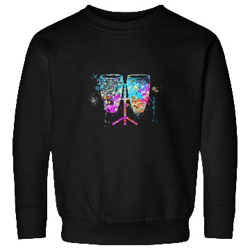 Discover Drums Drummer Conga Drum Instrument Silhouette Conga Drums Sweatshirts