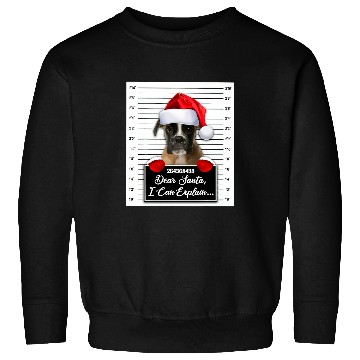Discover Boxer Pet Dear Santa I Can Explain Funny Christmas Boxer Xmas Sweatshirts