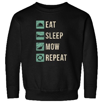 Discover Eat Sleep Mow Repeat Funny Lawn Mowing Sweatshirts