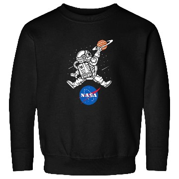 Discover Funny Basketball Astronaut Basketball NASA Sweatshirts