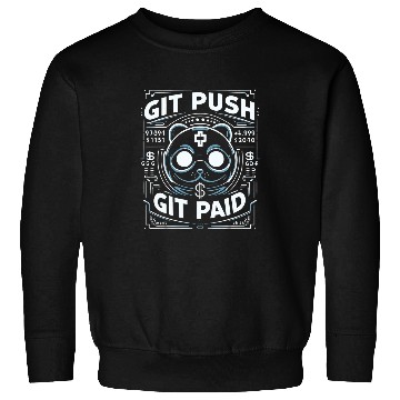 Discover Git Push Git Paid Panda Funny Graphic Tees Sweatshirts