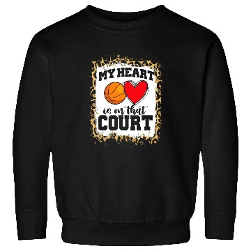 Discover Funny Basketball Game Day Women Leopard Cheetah Sweatshirts
