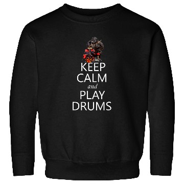 Discover Drums Drummer Keep Calm and Play Drums Gorilla Drums Sweatshirts
