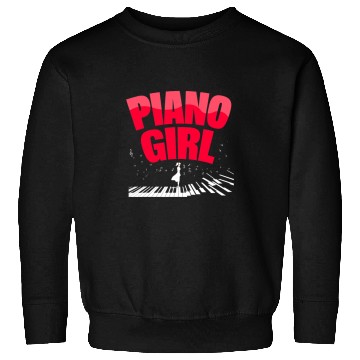 Discover Funny Piano Music Girl Keyboard Musical 2 Sweatshirts
