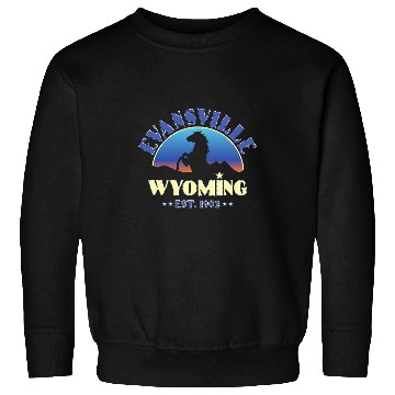 Discover Horse Lover Evansville Wyoming WY Wild Horse Sweatshirts