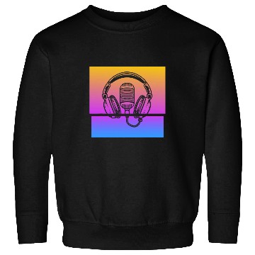 Discover vintages Singer Vocalist Musician Retro Microphone Headphone 12 Sweatshirts
