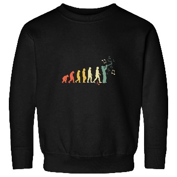 Discover Funny trombones Retro vintages Evolution Funny Trombone Sweatshirts