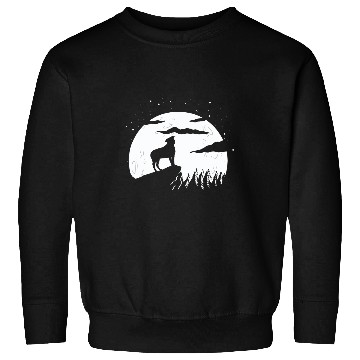 Discover Dog Staffordshire American Staffordshire Terrier and Moon Halloween Sweatshirts