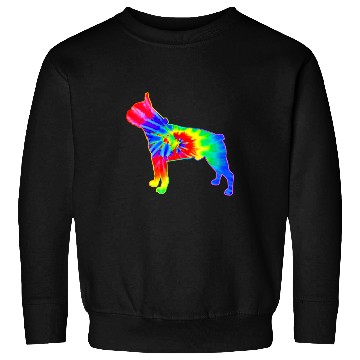 Discover Boston Terrier Pet Tie Dye Rainbow Sweatshirts