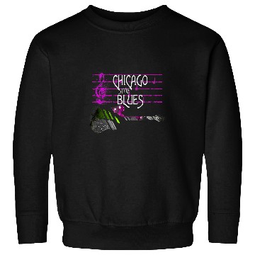 Discover Funny Guitar Chicago Style Blues Guitarist Sweatshirts