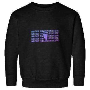 Discover Funny Flute Retro vintages Classic Native American Flute Flutist Sweatshirts