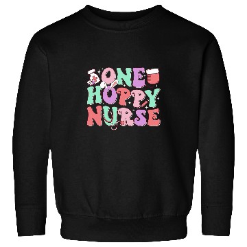 Discover Groovy One Hoppy nurses Bunny Spring Easter Nursing RN NICU 2 Sweatshirts